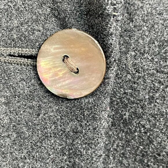 Vintage Lord & Taylor Wool Cashmere Blend Oversized Blazer Charcoal Gray Size 6 - Picture 16 of 16
